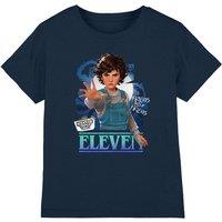 Stranger Things Tales From 85 Eleven Kids T-Shirt, Navy | Size: 7-8 Years