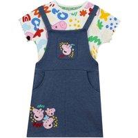 Peppa Pig Girl's Pinafore Dress & T-Shirt Set | Size: 4-5 Years