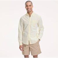 Lands' End Men's Long Sleeve Seersucker Shirt in Bright Yellow | Size: Medium