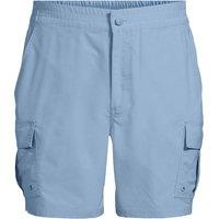 Lands' End Men's Quick Dry SPF50 Cargo Swim Shorts, 7-inch in Light Blue | Size: Large