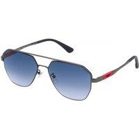 Police Men's SPLP30-590568 Aviator/Navigator Sunglasses in Dark Grey