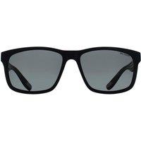 Nike Men's Rectangular Shiny Black Grey Polarized Cruiser P FQ4678