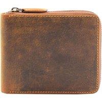 House of Leather Men's Mens Real Leather Hunter Leather Wallet HOL2207 in Tan