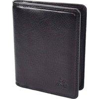 House of Leather Men's Mens Leather Small Wallet HOL04 in Black