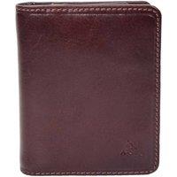 House of Leather Men's Mens Leather Small Wallet HOL04 in Brown
