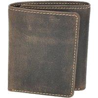 House of Leather Men's Mens Real Leather Tri-fold Wallet HOL700 in Brown