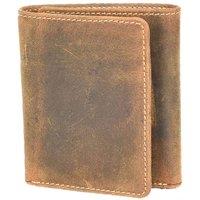 House of Leather Men's Mens Real Leather Tri-fold Wallet HOL700 in Tan