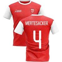 Arsenal FC Men's 2025 - 2026 North London Home Concept Football Shirt - Mertesacker 4 in Red | Size: 2XL