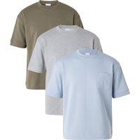 Nines Men's Heavy Duty T-Shirt with Chest Pocket in Blue | Size: Large
