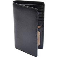 House of Leather Men's Mens Real Leather Vertical Bifold Wallet HOL120 in Black
