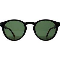 David Beckham Men's Round Black Green DB 1111/S