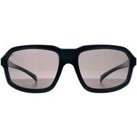 Serengeti Men's Wrap Shiny Dark Blue Spray on Milky Blue Saturn Polarized Smoke Hext