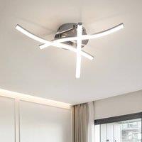 Pheashine Modern LED ceiling light, neutral light 4000K, 36cm long Indoor Use in Silver