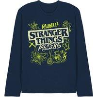 Stranger Things Tales From 85 Graffiti Glow Long Sleeve T-Shirt, Navy | Size: XL