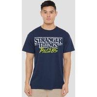 Stranger Things Tales From 85 Two Tone Logo T-Shirt, Navy | Size: 3XL
