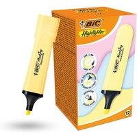 Bic Highlighter Flat - Pastel Yellow - Single