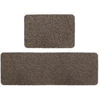 JVL Tanami Barrier Mat & Runner Set - Brown | Size: 50 cm x 150 cm