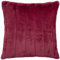 Paoletti Empress Alaskan Faux Fur Large Cushion in Red | Size: 55 cm x 55 cm