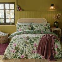 Furn Mystic Berry Floral Reversible Duvet Cover Set in Green | Size: Single