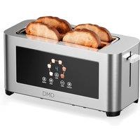 DMD Collective 4 Slice Digital Touchscreen Toaster 1400W Stainless Steel in Silver