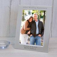 Uniqueful Personalised Silver Wedding Anniversary Silver Plated Frame 7x5