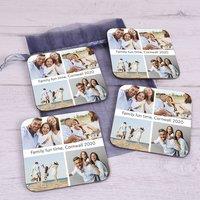 Uniqueful Personalised Four Photo Upload Set of 4 Coasters Family Gift