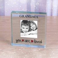 Uniqueful Personalised You Are Loved Glass Token for Grandma in Clear