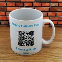 Uniqueful Personalised Secret Message QR Mug for Dad Fathers Day in White