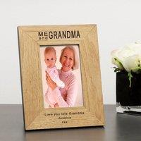 Uniqueful Personalised Me & . . . Wood Picture Frame 6 x 4 for Grandma in Brown