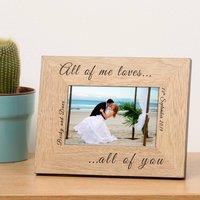 Uniqueful Personalised All of me loves all of you Wood Picture Frame 6x4 Wedding in Brown