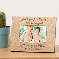 Uniqueful Personalised Thank You Mum Wedding Love & Support Frame in Brown