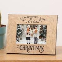 Uniqueful Personalised Its Beginning Wood 7x5 Picture Frame Christmas Gift in Brown