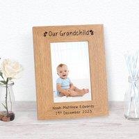 Uniqueful Personalised Grandchild Frame New Baby Grandparents in Brown
