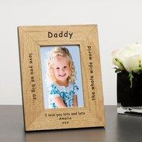 Uniqueful Personalised Love you as big as the Whole Wide World Frame Dad in Brown