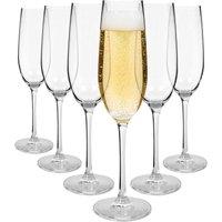 Argon Tableware Mayfair Crystal Champagne Flutes - 210ml - Pack of 6 in Clear