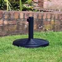 Marco Paul Rattan Effect Garden Parasol Umbrella Base in Black
