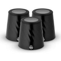Swan Windsor Set of 3 Canisters in Black