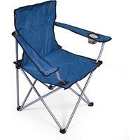 MANTRARAJ Folding Camping Chair With Carry Bag & Cup Holder Outdoor Beach Chair in Blue