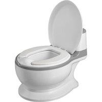 simpa Potty Training Toilet with Realistic Flush Button & Sound in White