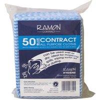 Ramon Contract All Purpose Cloths (Pack of 50) in Blue