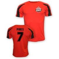 Arsenal FC Robert Pires Sports Training Jersey in Red | Size: XL