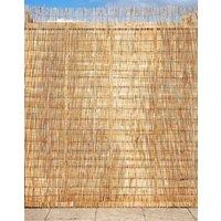 Primrose Peeled Reed Natural Garden Privacy Screening Roll W4m x H1m in Brown