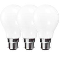 Harper Living 9 Watts GLS B22 BC Bayonet LED Light Bulb Opal Warm White Dimmable, Pack of 3