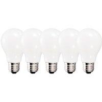 Harper Living 9 Watts A60 E27 LED Bulb Opal Warm White Dimmable, Pack of 5