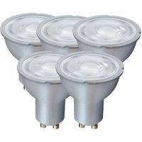 Harper Living 7 Watts GU10 LED Bulb Silver Spotlight Daylight Dimmable, Pack of 5