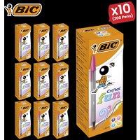 Bic CRISTAL FUN BALLPEN 1.6MM ASSORTED - 10 Packs