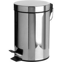 MANTRARAJ Stainless Steel Waste Bin With Pedal & Removable Inner Bucket Dust Bin in Silver | Size: 5L