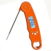 Alivio 1Pc Digital Meat Thermometer Instant Read, Backlit LCD & Bottle Opener in Orange