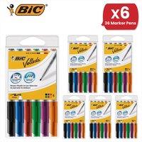 Bic VELLEDA 1741 DRYWIPE ASSORTED - PACK OF 6 - 6 Packs