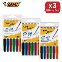 Bic VELLEDA 1741 DRYWIPE ASSORTED - PACK OF 6 - 3 Packs